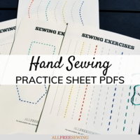 Hand Sewing Practice Sheets PDFs (Printable!)