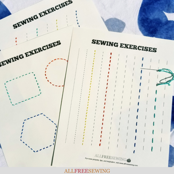 Hand Sewing Practice Sheets PDFs (Printable!)