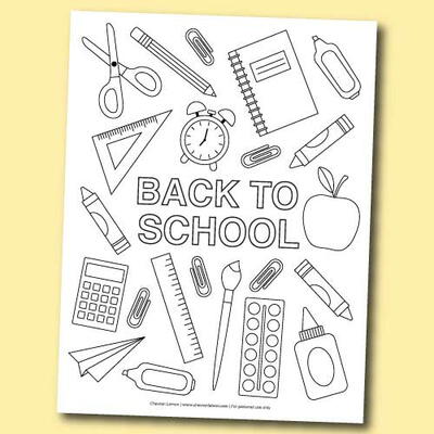 Back To School Coloring Page