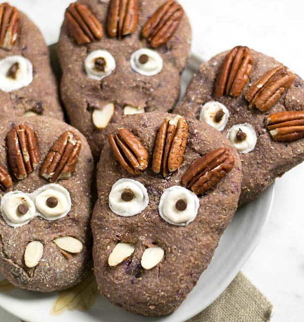Sweet Potato Spice Monster Vegan Halloween Biscuits