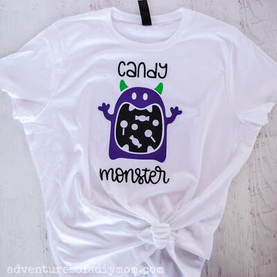 Candy Monster DIY Halloween Shirt