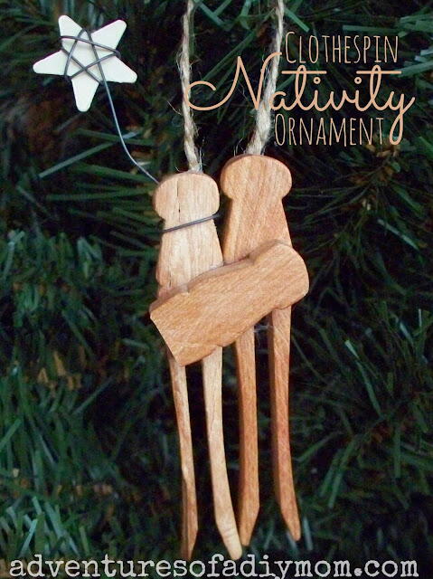 Lovely DIY Clothespin Nativity Ornament