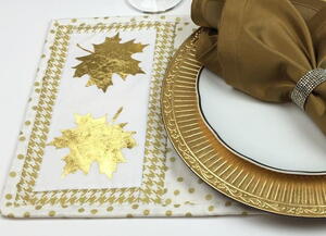 Gold Leaf Placemat Pattern