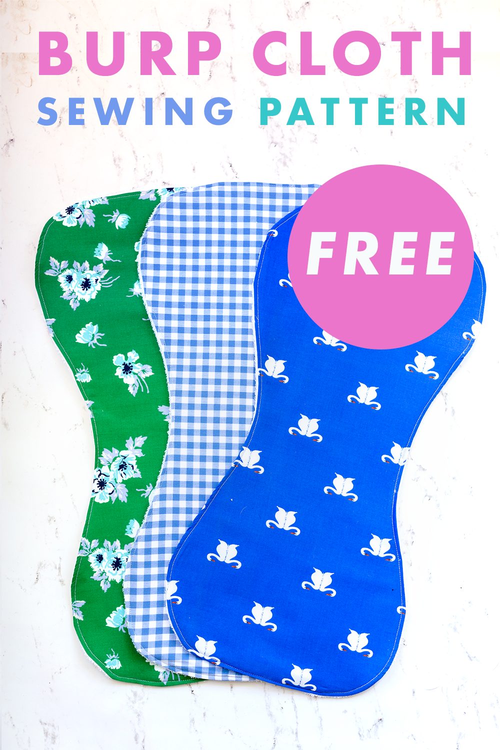 Baby Burp Cloth Pattern - Free In 3 Styles | FaveCrafts.com