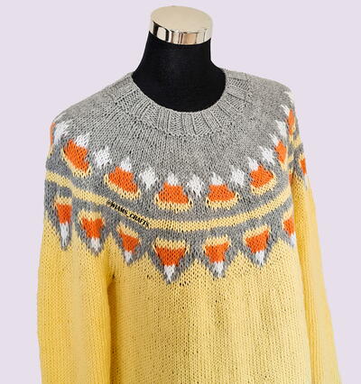 Candy Corn Sweater (adult Size)
