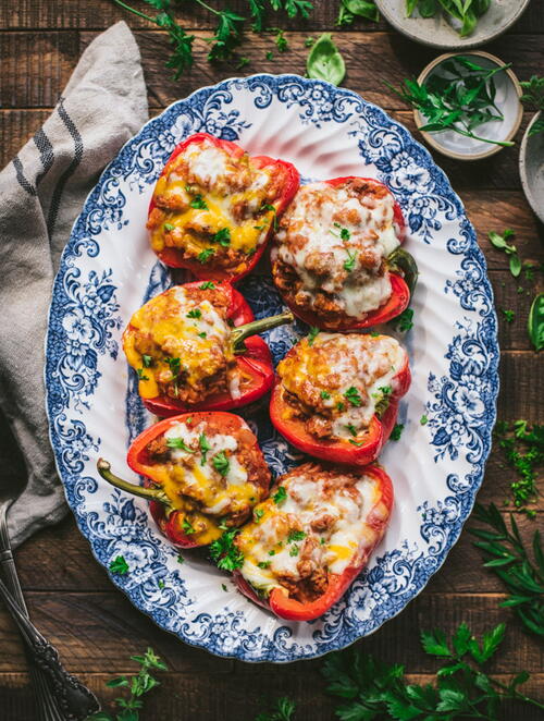 Ground Turkey Stuffed Peppers