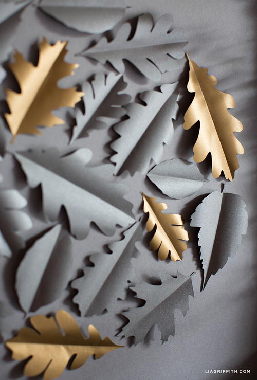 Papercut Oak Leaf Framed Art