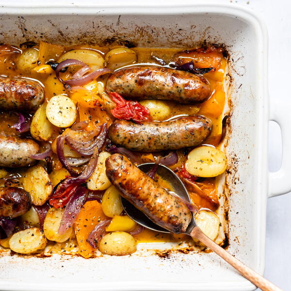 Simple Sausage Traybake