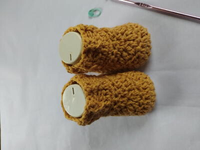 Crochet Cable Booties Worked Flat