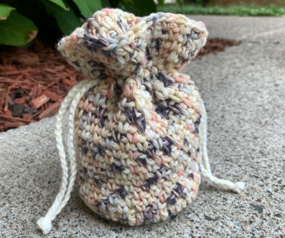 Mini Crochet Drawstring Pouch