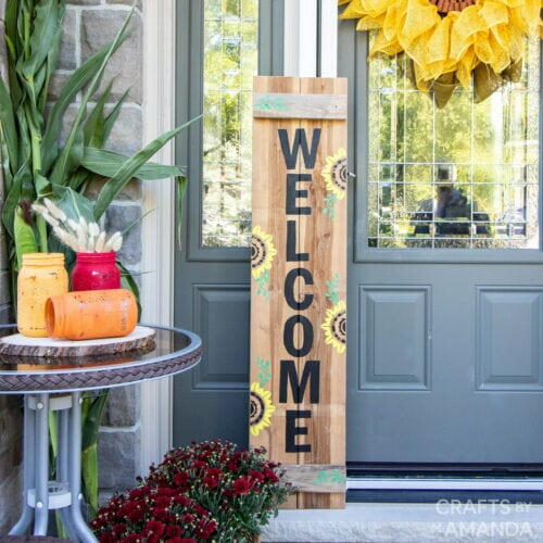 Sunflower Welcome Sign