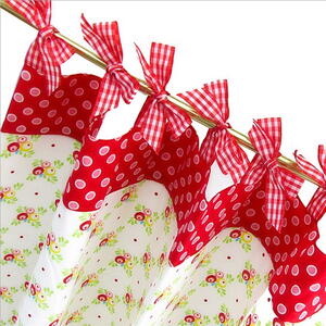 Kitchen Curtains with Gingham Bows