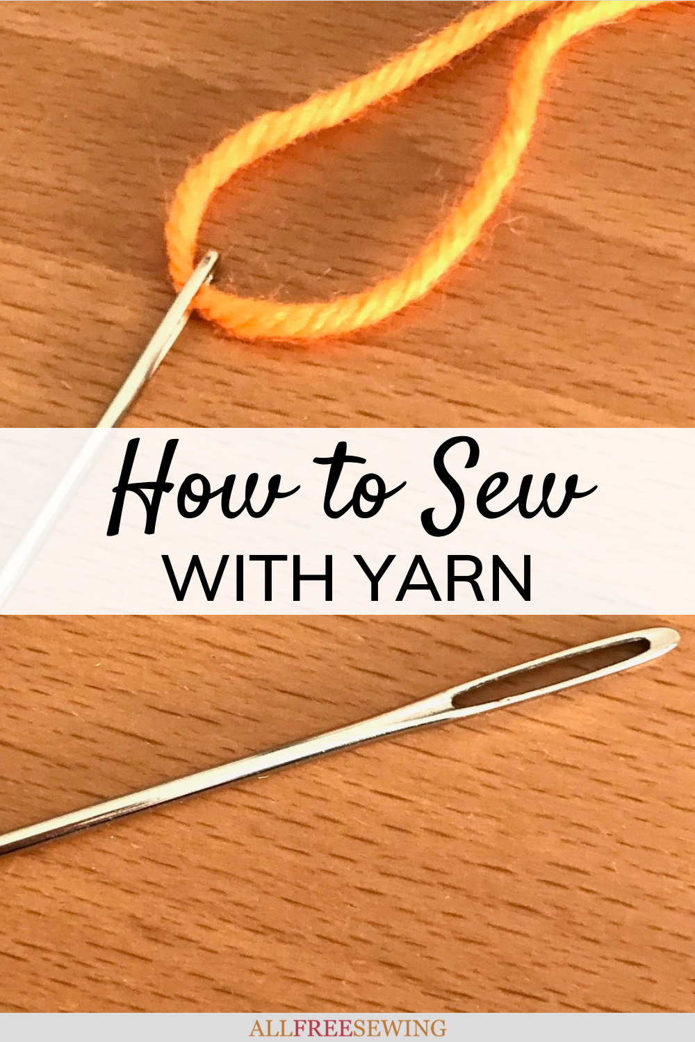 Threading Yarn through Yarn Needle 