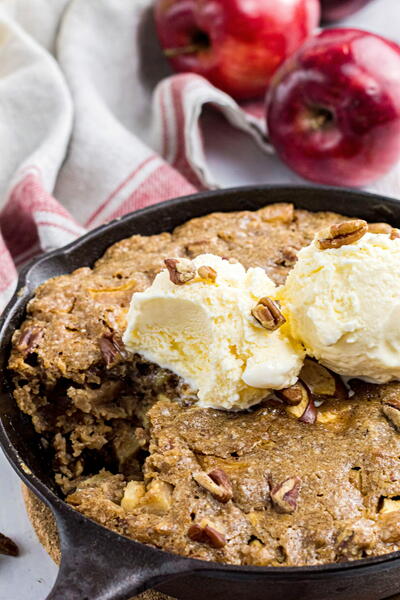 Apple Pecan Skillet Brownie