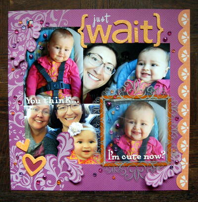 A Simple Baby Scrapbook Layout
