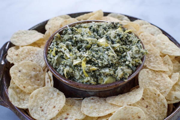 Healthy Spinach Artichoke Dip (joey's Copycat)