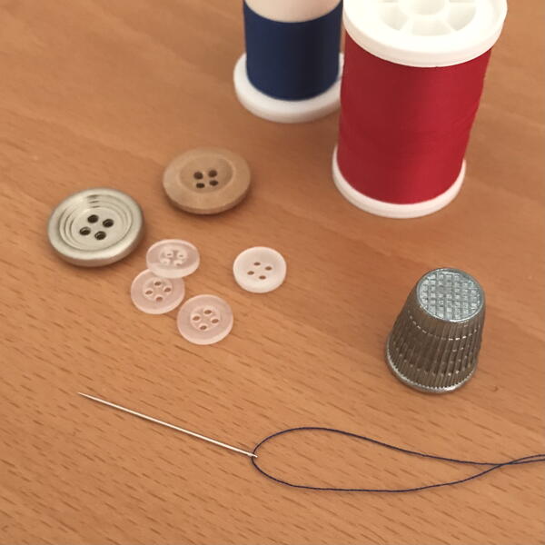 Materials for attaching pants buttons
