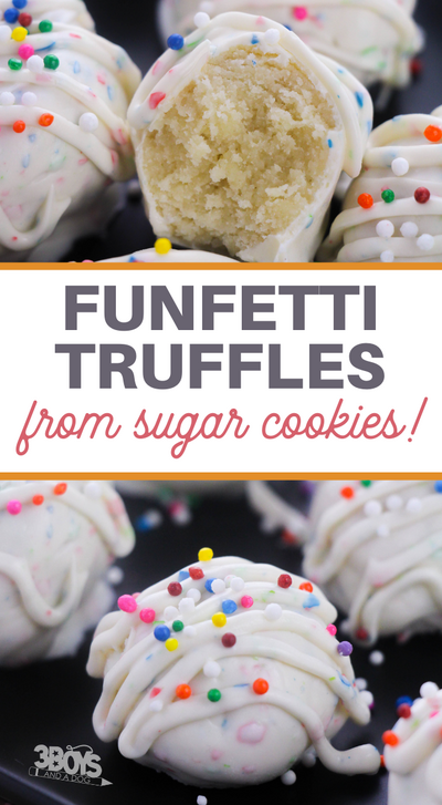 Super Simple Funfetti Sugar Cookie Truffles