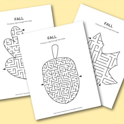 Printable Fall Mazes AllFreePaperCrafts Com