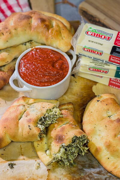 Spinach Artichoke Calzones