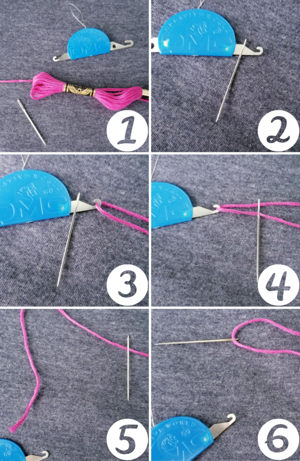 How to use a needle threader for yarn