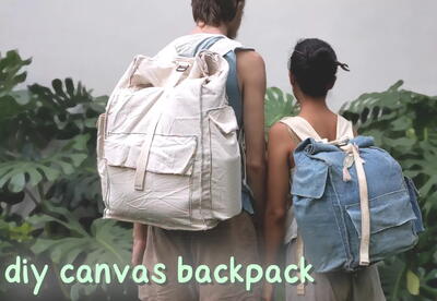 Sew A Roll-Top Canvas Backpack From Scratch
