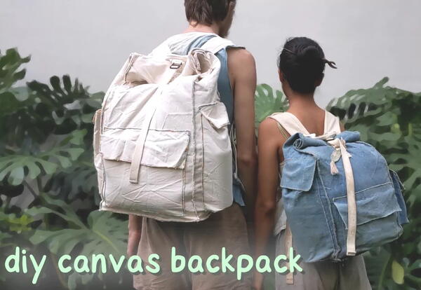 Sew A Roll-Top Canvas Backpack From Scratch