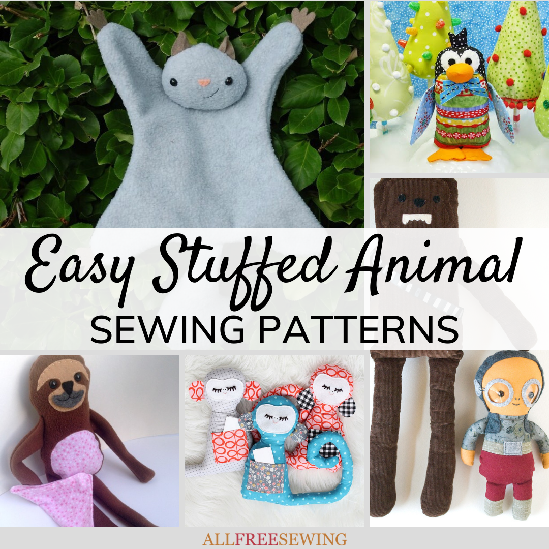 25+ Easy Stuffed Animal Patterns | AllFreeSewing.com