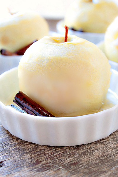 Poached Cinnamon Vanilla Apples