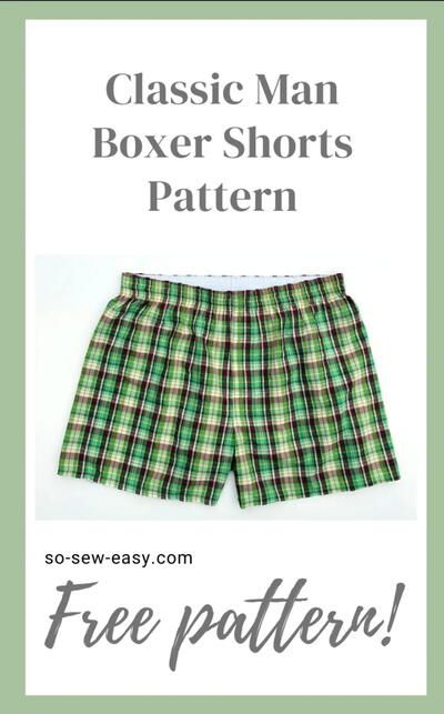 Classic Man Boxer Shorts Pattern | FaveCrafts.com