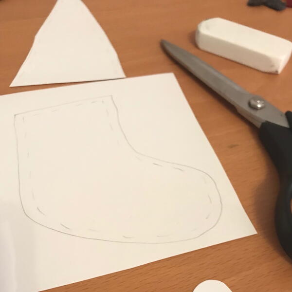 Mini Christmas Gnome Stockings - Step 2