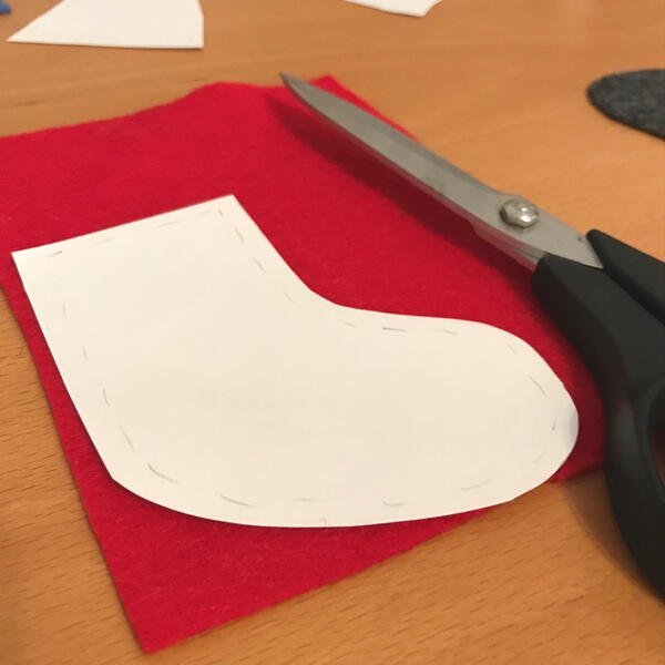 Mini Christmas Gnome Stockings - Step 3