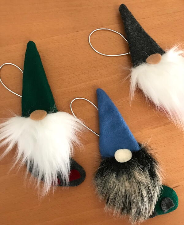 Mini Christmas Gnome Stockings - Finished