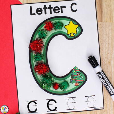 Christmas Tree Letter Writing Mats