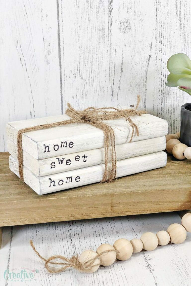 Farmhouse Book Stack Craft | FaveCrafts.com