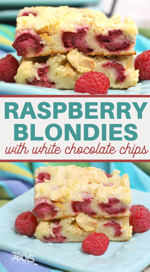 Decadent Raspberry White Chocolate Blondies