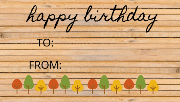 Autumn Birthday Gift Tags