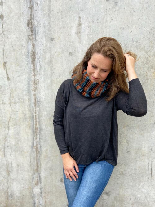 Chunky Stripe Cowl