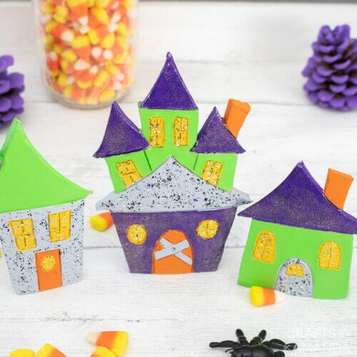 Clay Halloween Village