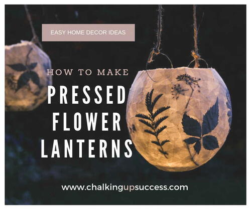 Pressed Flower Paper Lanterns