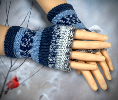 Easy to Knit Owl Fingerless Gloves – FREE Knitting Pattern