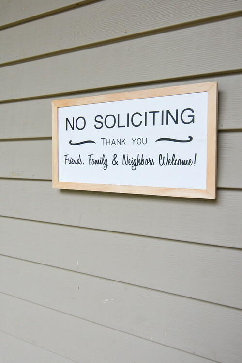 Diy No Soliciting Wood Sign | DIYIdeaCenter.com