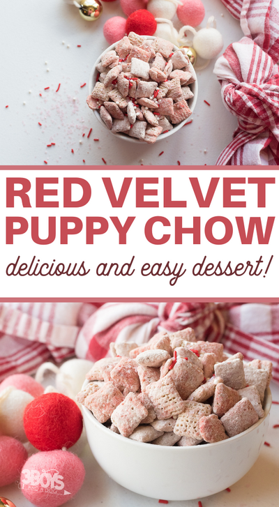 Crazy Good Red Velvet Puppy Chow Recipe