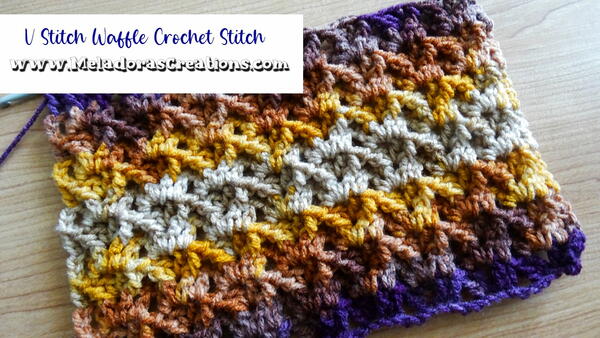 V Stitch Waffle Crochet Stitch