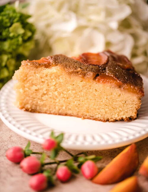 Caramel Peach Upside Down Cake