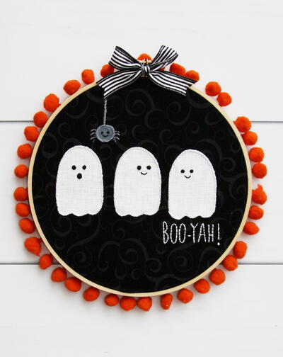 Ghosties DIY Embroidery Hoop Art