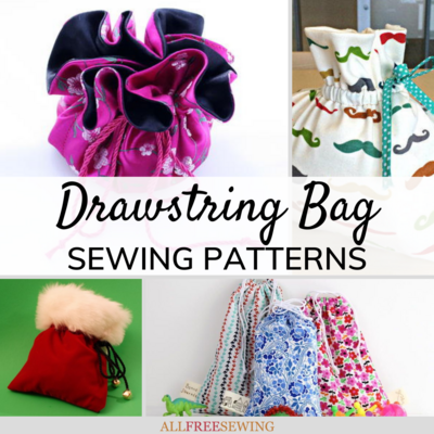 26 Drawstring Bag Patterns & Tutorials