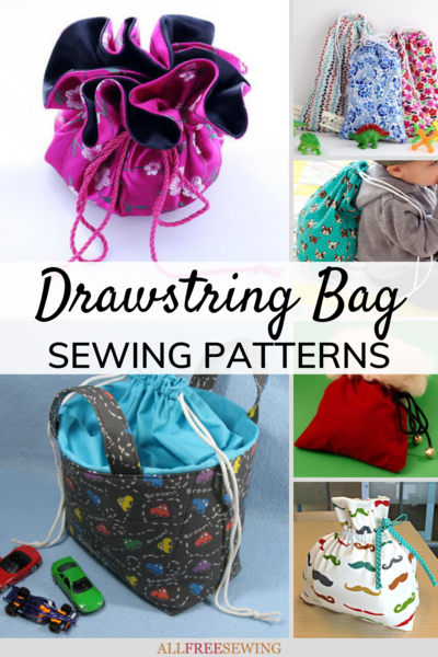 26 Drawstring Bag Patterns & Tutorials