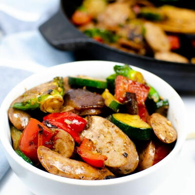 Chicken Apple Sausage And Vegetables