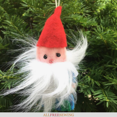 Christmas Gnome Ornament (or Pincushion)